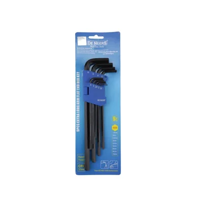 DE NEERS 9 Long Torx Allen Key Set (DNKTH9L)